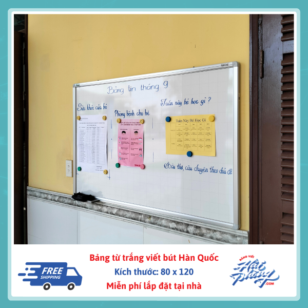 Bảng từ trắng viết bút Hàn Quốc