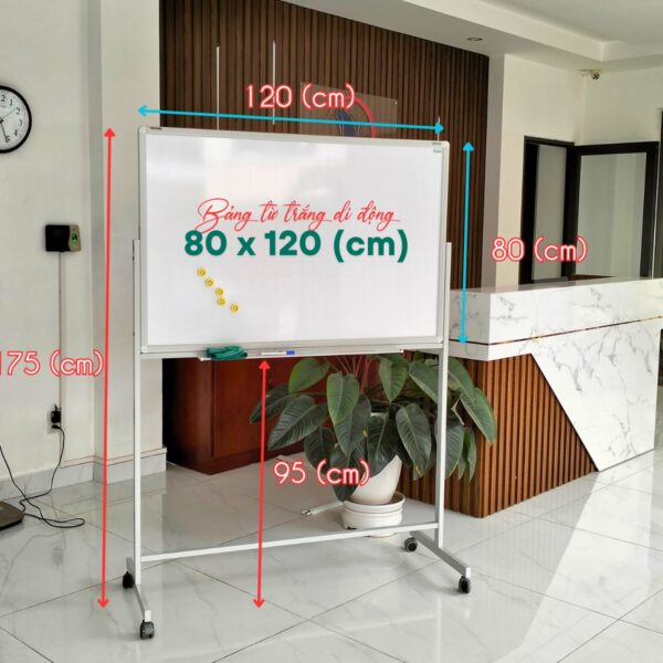 Bảng di động trắng 0.8 x 1.2m