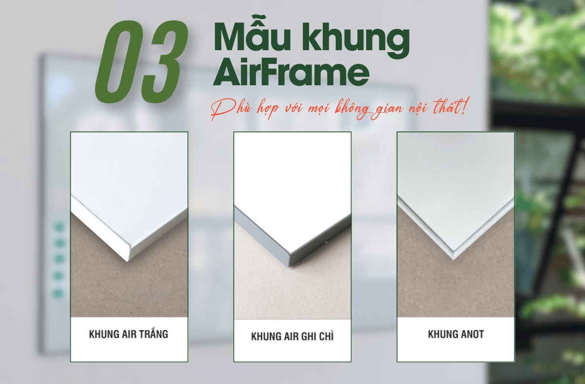 3 Mẫu khung bảng từ trắng Airframe