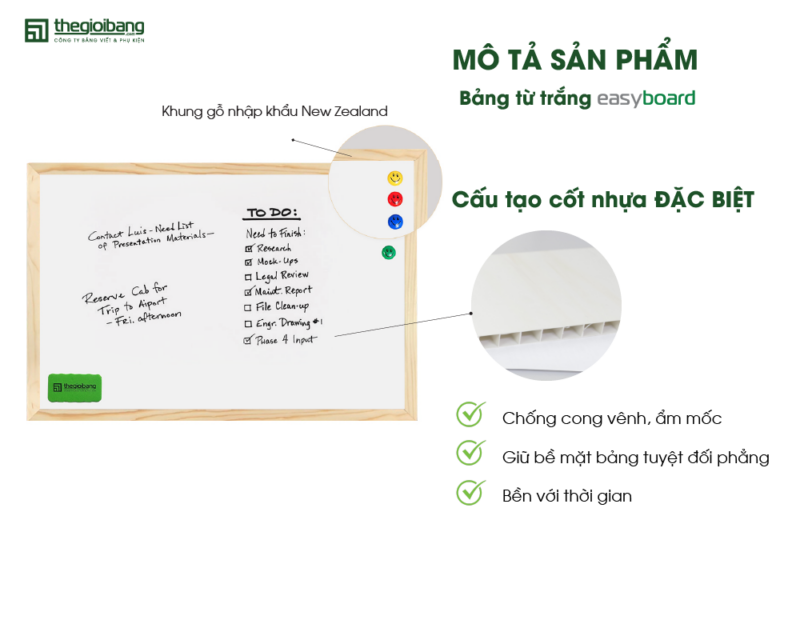 Bảng gỗ decor với khung gỗ tự nhiên