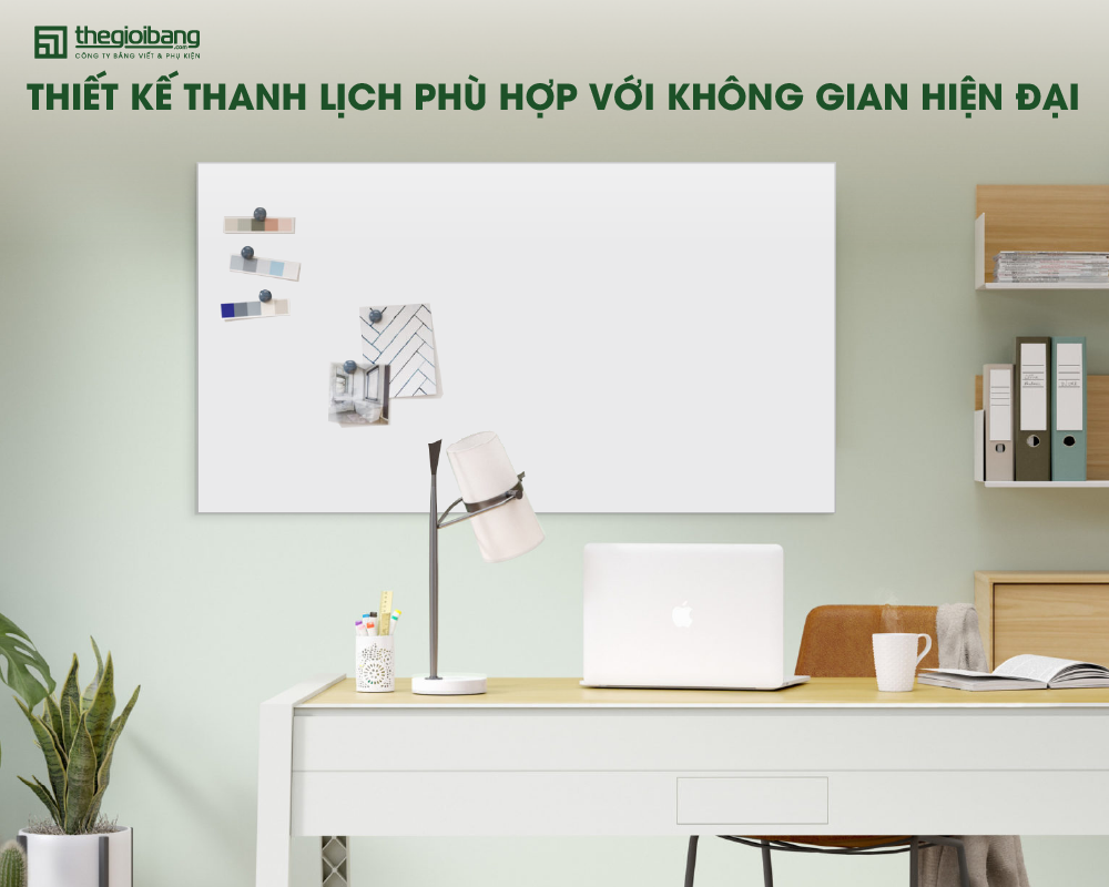 Bảng từ trắng khung Air với thiết kế thanh lịch