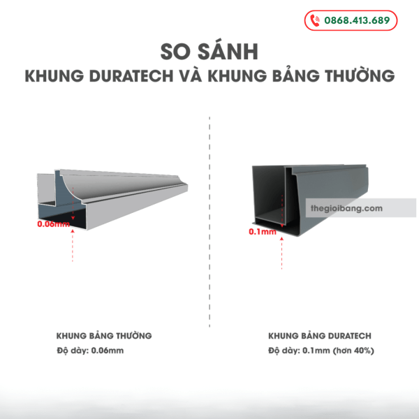 Bảng từ trắng treo tường chống rung Duratech bề mặt Hàn Quốc Dongkuk Korea