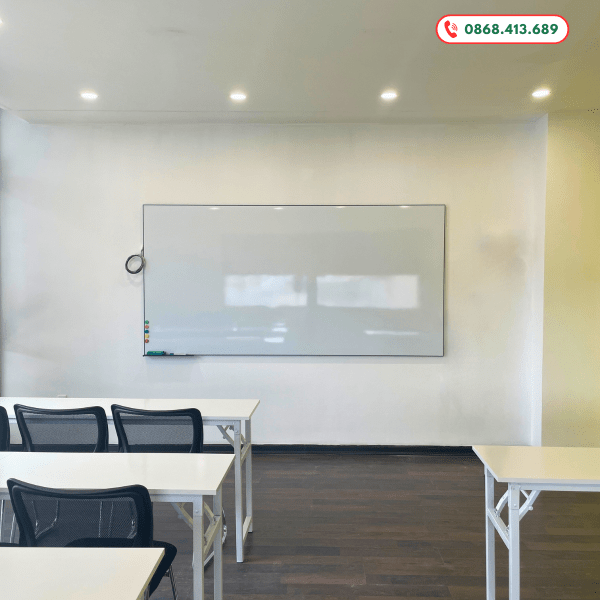 Bảng từ trắng treo tường khung Air siêu mỏng bề mặt Hàn Quốc Dongkuk Korea