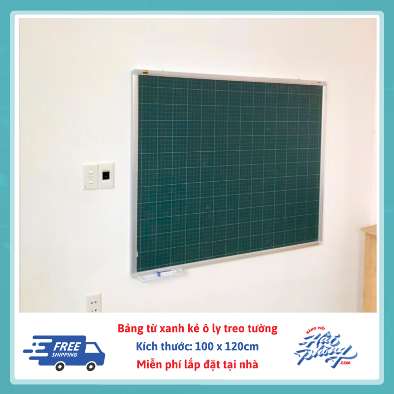 Bang tu xanh ke o ly treo tuong 100 x 120cm 2
