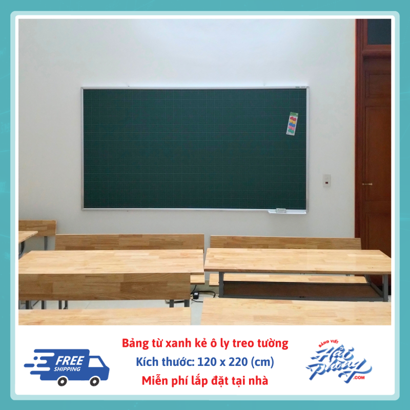 Bang tu xanh ke o ly treo tuong Han Quoc 120 x 220