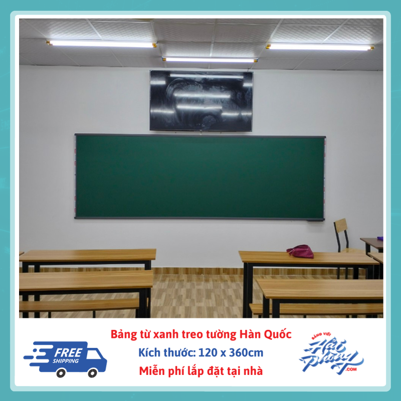 Bang tu xanh treo tuong 120 x 360cm