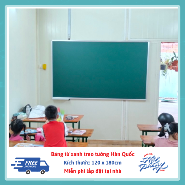 Bang tu xanh treo tuong Han quoc 120 x 180 1