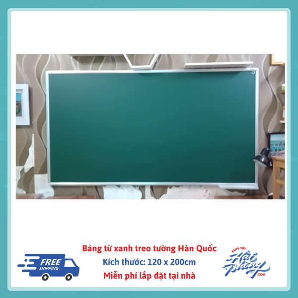 Bang tu xanh treo tuong Han quoc 120 x 200 2