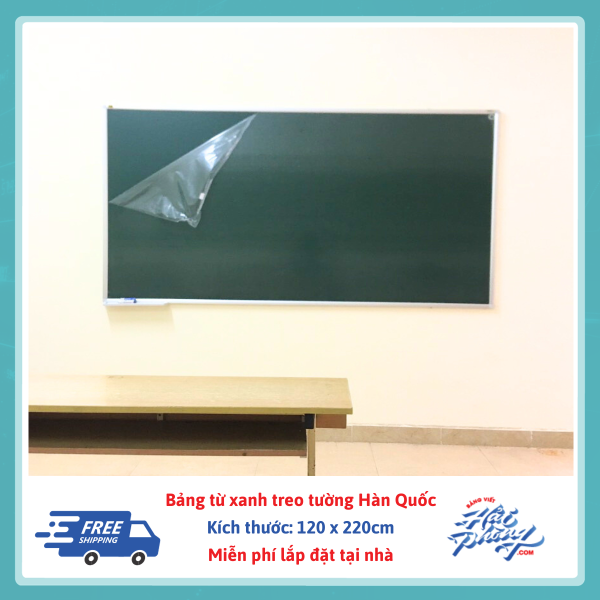 Bang tu xanh treo tuong Han quoc 120 x 220