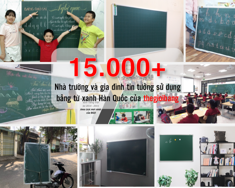 Hơn 15000 trường học tin dùng Bảng từ xanh Hàn Quốc Tân Hà