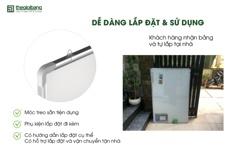 Lắp đặt và sử dụng bảng từ trắng easyboard