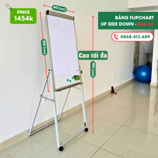 Bảng Flipchart up side down Han Quoc 60 x 100cm