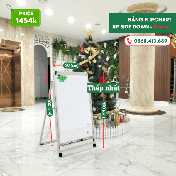 Bảng Flipchart up side down Han Quoc 60 x 100cm