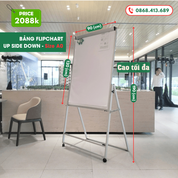 Bảng Flipchart up side down Han Quoc 90 x 120cm