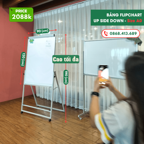 Bảng Flipchart up side down Han Quoc 90 x 120cm