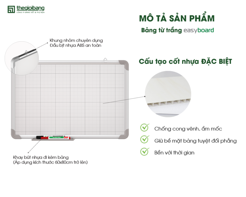 mô tả sản phẩm bảng viết bút lông mini easyboard 2