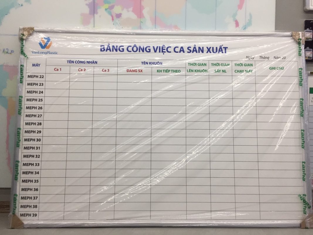 Bảng ca sản xuất dán decal PP