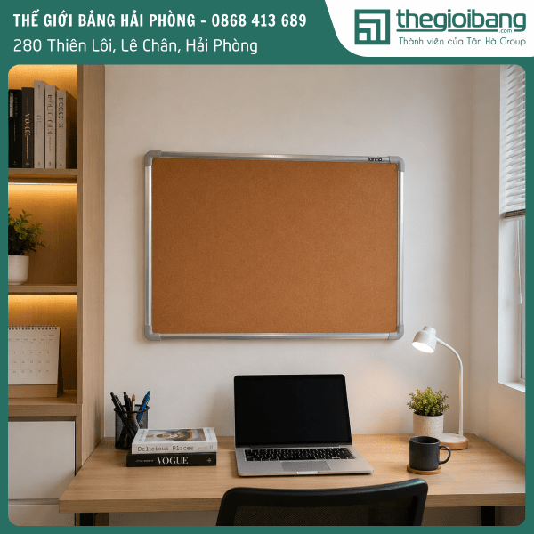 Bảng ghim Easyboard 60 x 100 lie gỗ bần