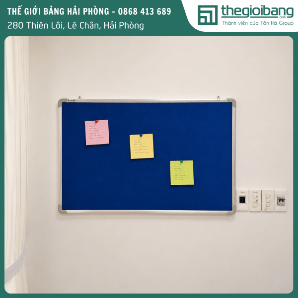 Bảng ghim Easyboard 60 x 100 màu xanh duong
