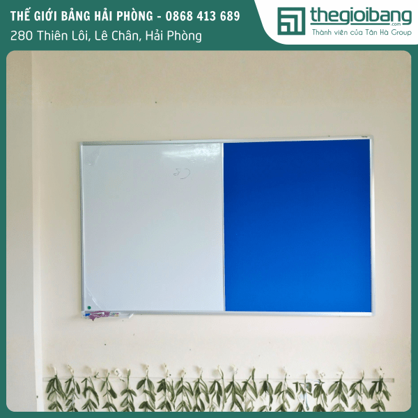 Bảng combo kết hợp ghim - từ trắng khung nhôm 3 Bảng ghim combo từ trắng