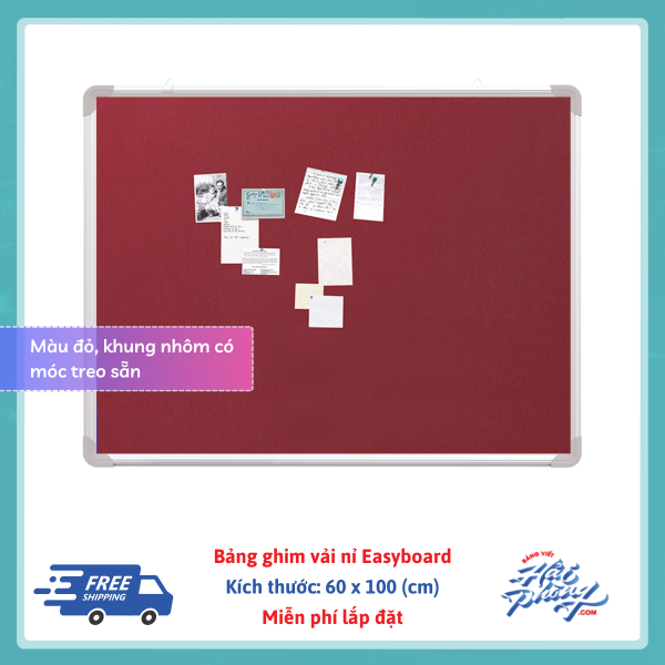 Bang ghim treo tuong Easyboard mau do