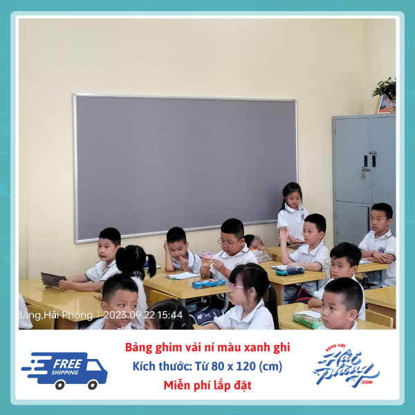 Bang ghim treo tuong mau ghi khung nhom