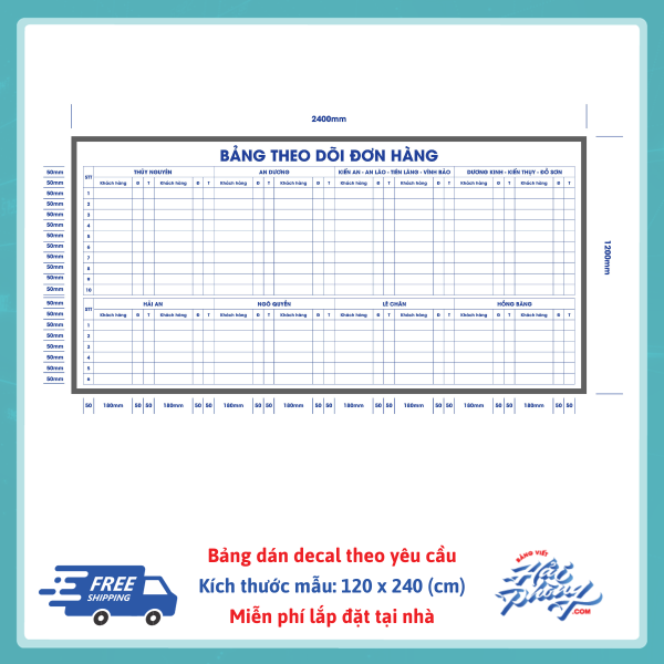 Bang theo doi don hang