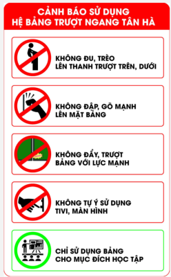 Cảnh báo khi sử dụng bảng trượt ngang SS03 Mositech