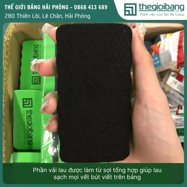 Khăn lau bảng xốp nỉ có nam châm 4 Khăn lau mút xốp Thế Giới Bảng (5)