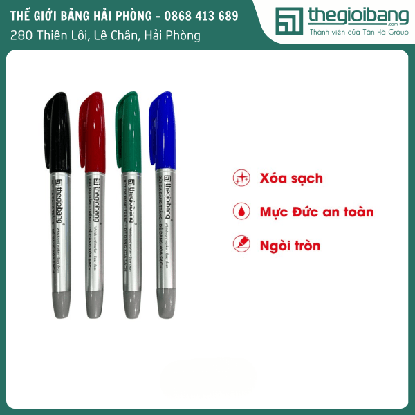 Vỉ bút dạ 4 màu ngòi nhỏ (6)
