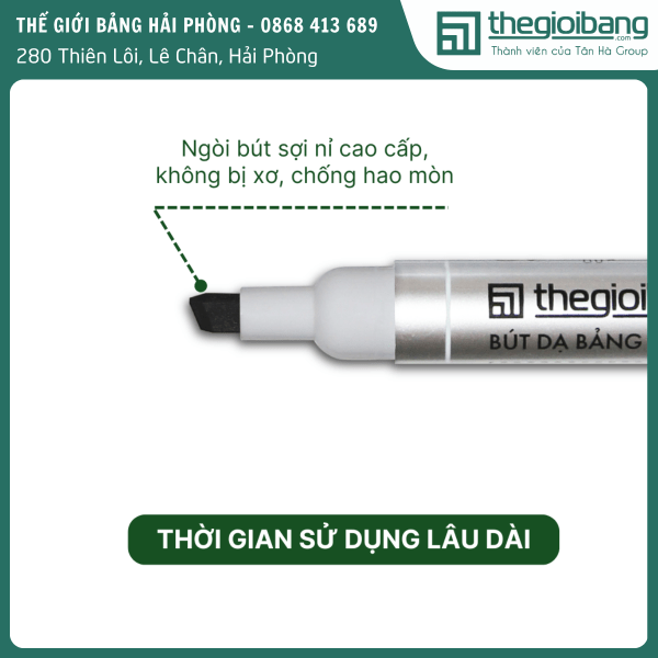 Vỉ bút dạ 4 màu ngòi vát (5)