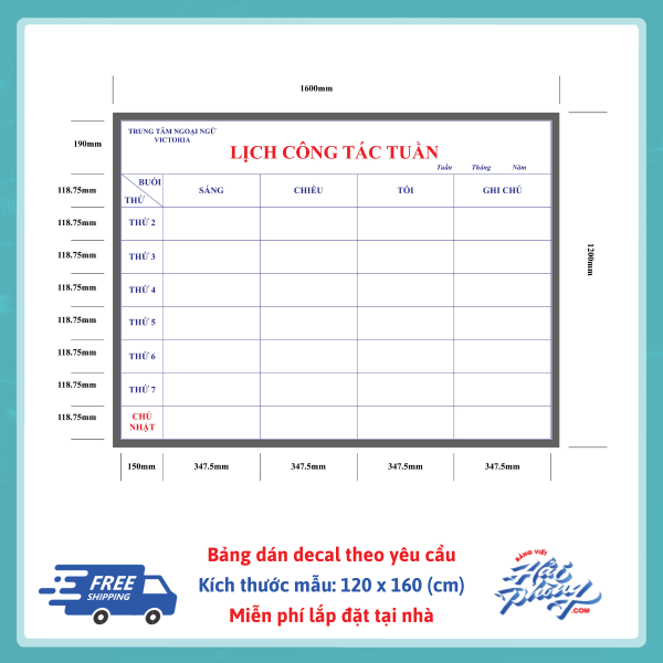 bang lich cong tac tuan