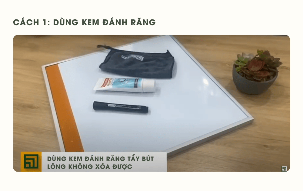 Cách tẩy bút lông không xóa được bằng kem đánh răng