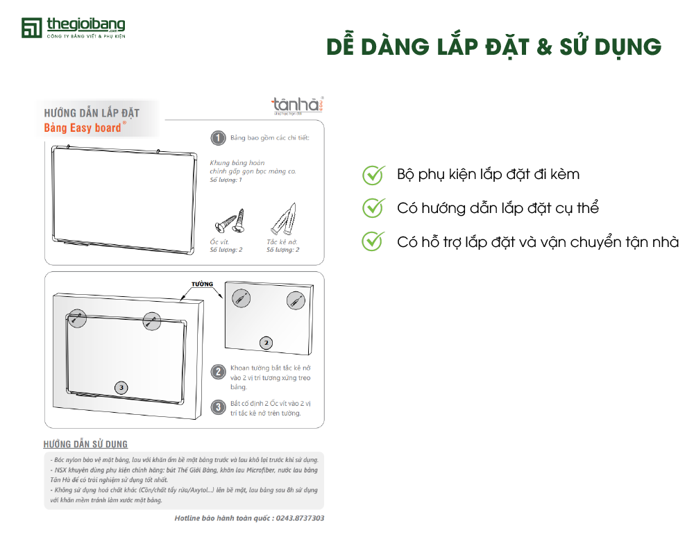 Hướng dẫn lắp đặt bảng Easyboard