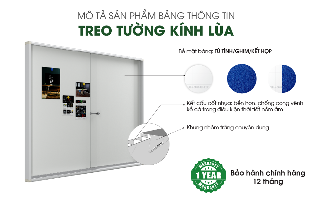 Mô tả sản phẩm bảng thông báo treo tường