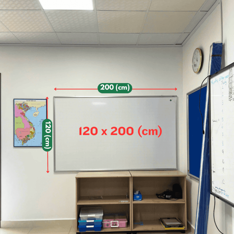 kích thước bảng trắng 120x200cm