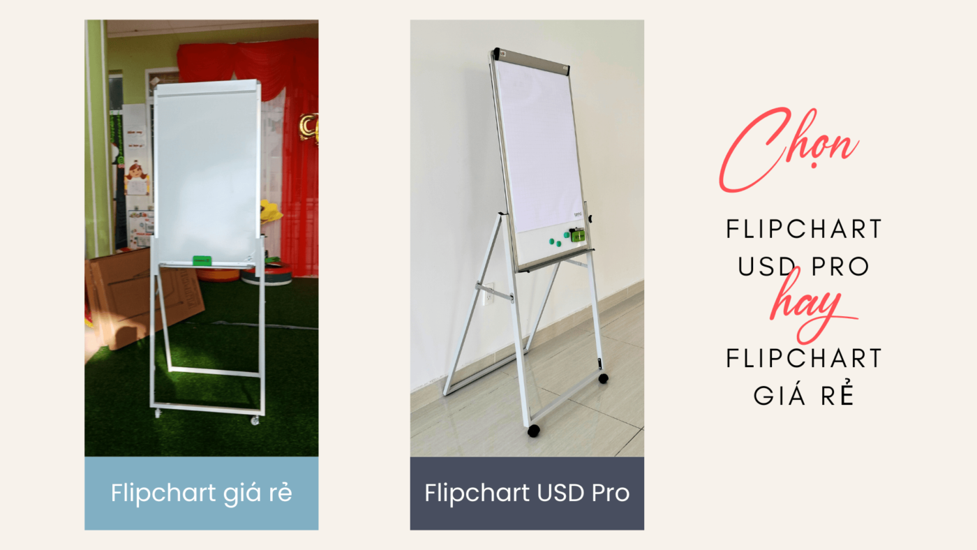 Bảng flipchart giá rẻ hay flipchart up side down pro