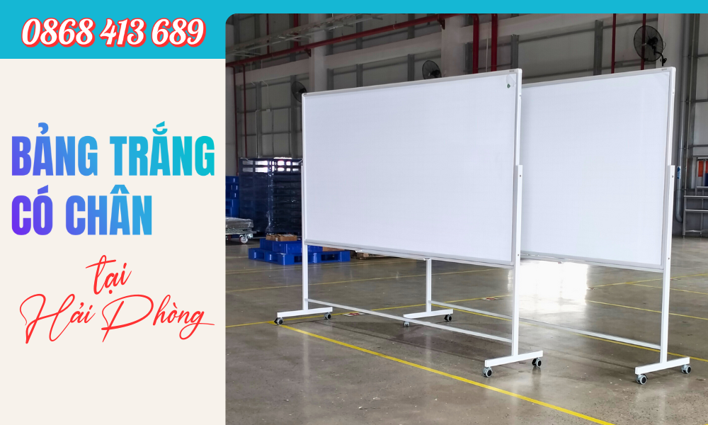 bảng trắng có chân kích thước 120 x 220 (cm)