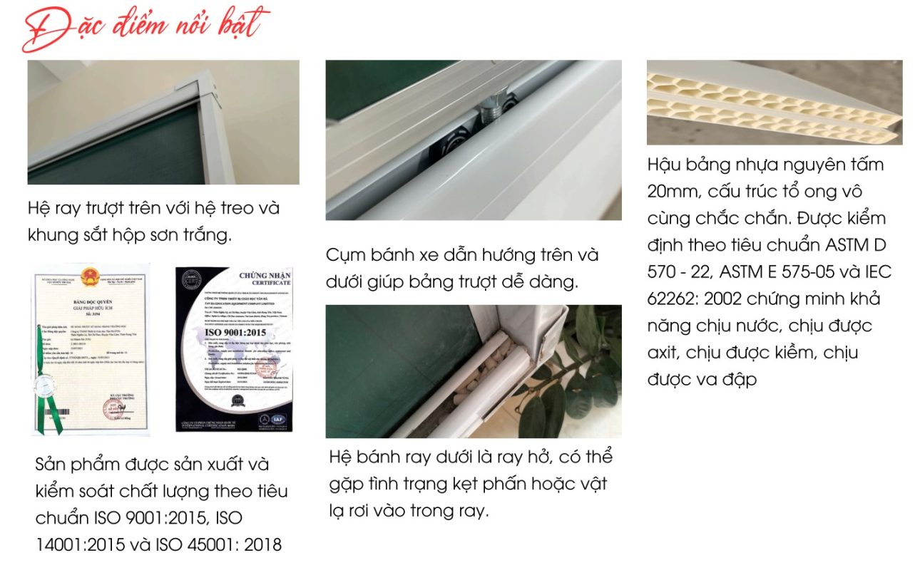 Đặc điểm nổi bật bảng trượt ngang SSCT