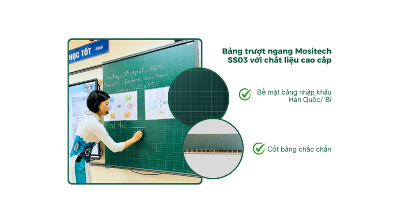 Chất liệu bảng trượt thông minh SS03